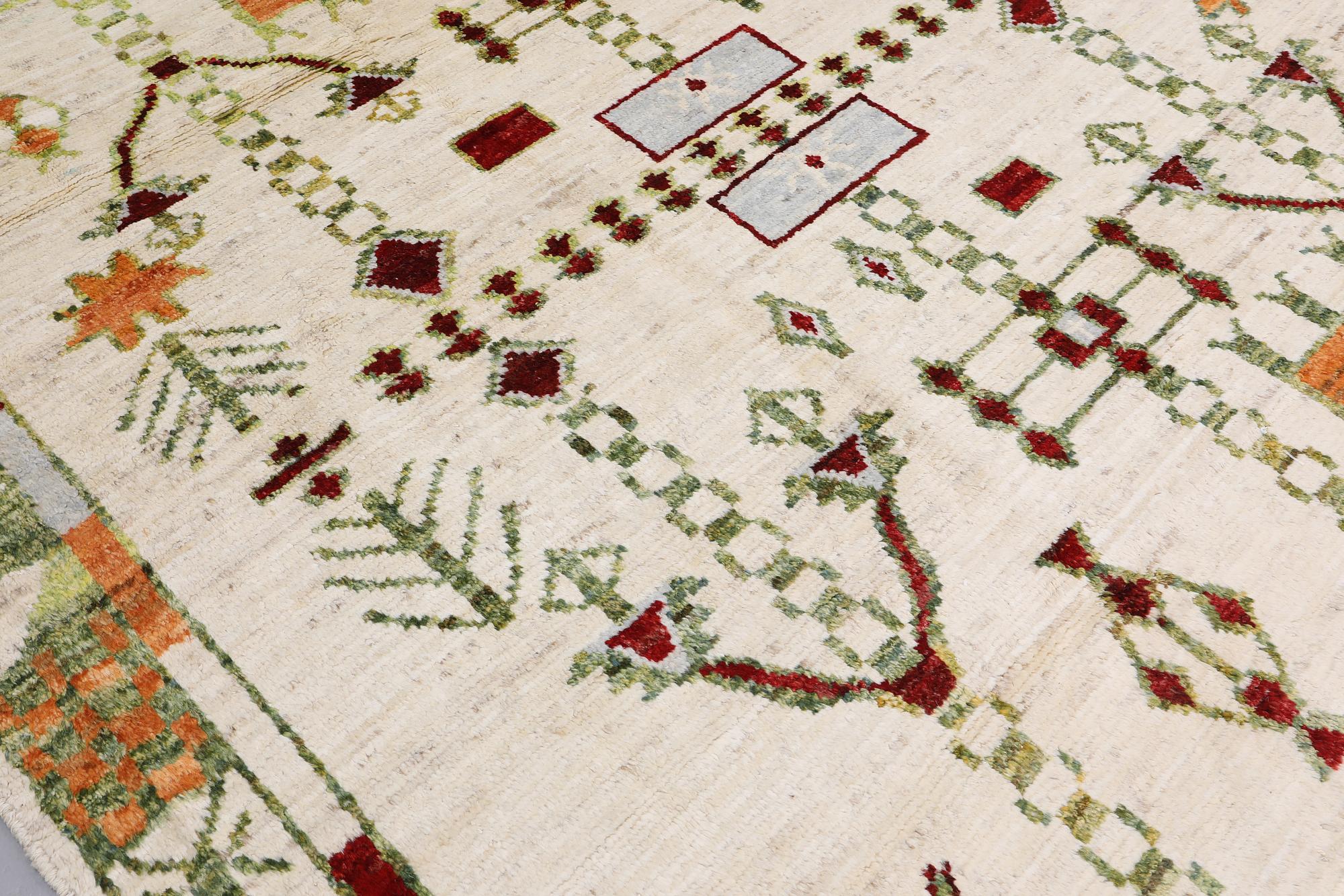 A rug, Morocco design, approx. 291 x 255 cm.