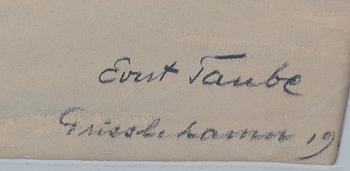 EVERT TAUBE, blandteknik signerad och daterad 19.