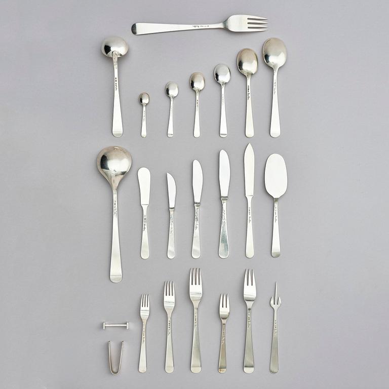 Wiwen Nilsson, a sterling silver cutlery-set of 224 pieces, Lund, Sweden 1954-1966.