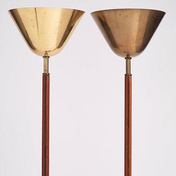 Carl-Axel Acking, a pair of floor lamps model "2646", Bröderna Malmströms Metallvarufabrik, Malmö 1940s-50s.