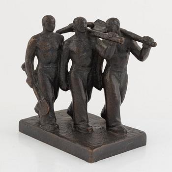 Unknown artist, 20th century, Three workers.