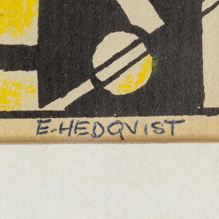 Ebba Hedquist, gouache, 2, signed.