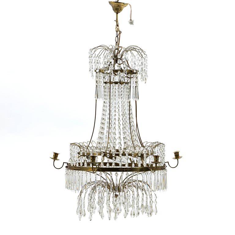 Chandelier, Gustavian style, latter half of the 19th century.