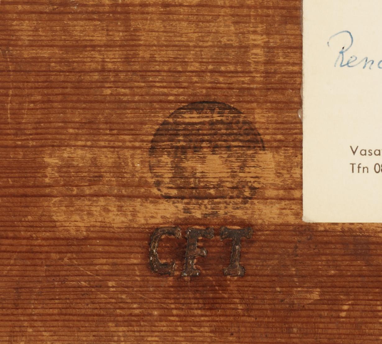 A Swedish Rococo 18th century miniature commode signed by G. Foltiern.