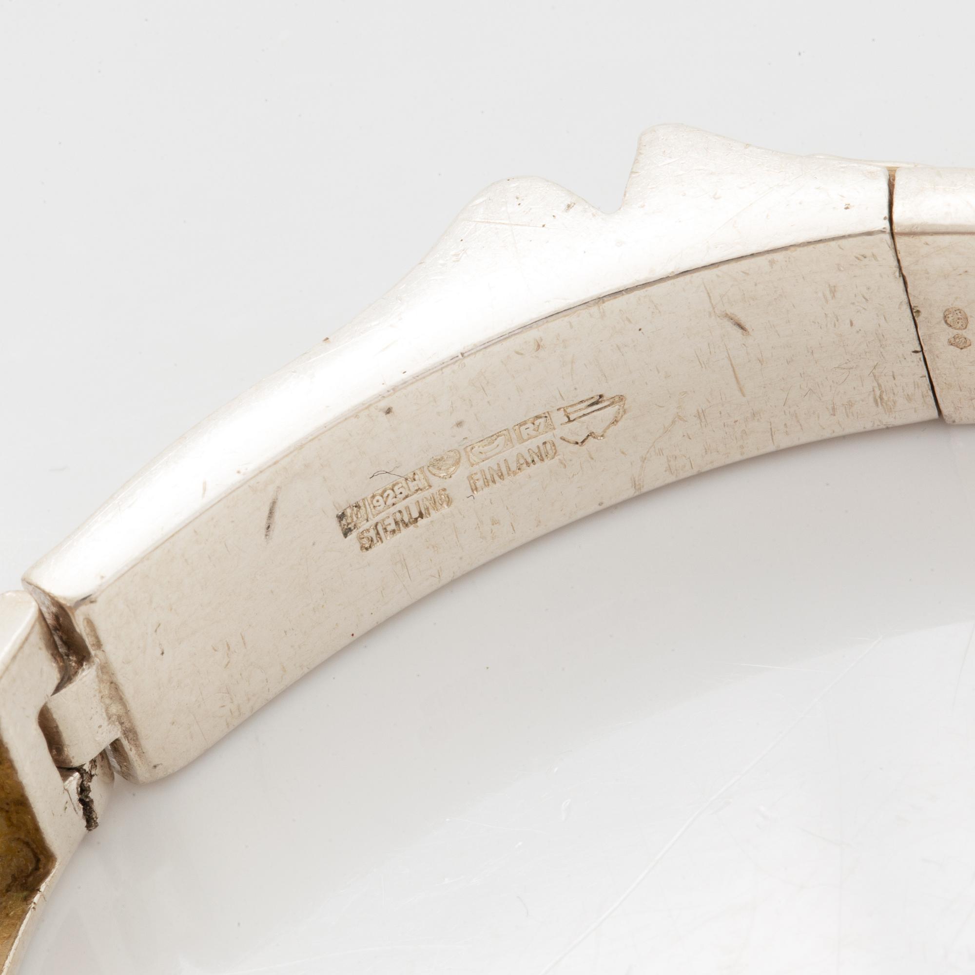 Björn Weckström, armband, "Ceres" sterling silver, Lapponia, Helsingfors 1970.