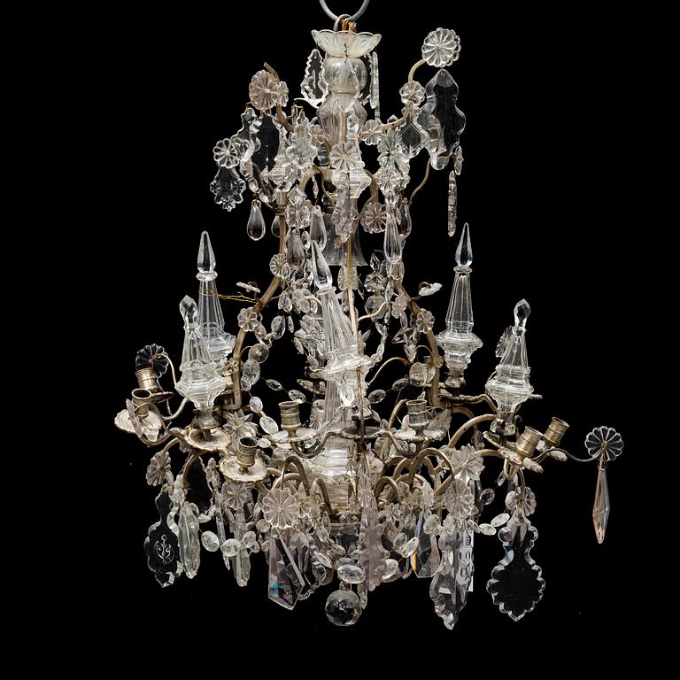 A 19th century baroque style chandelier.