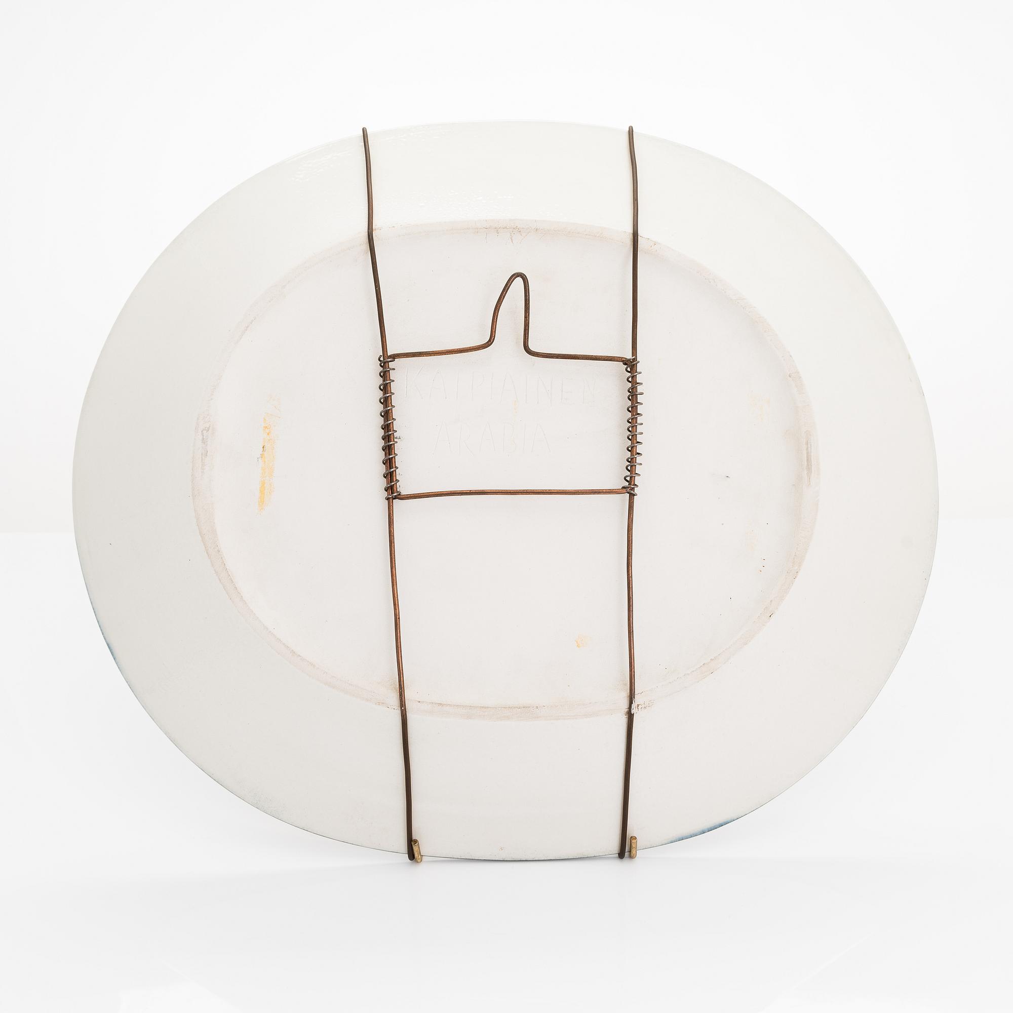 Birger Kaipiainen, dekorationsfat, stengods, signerad Kaipiainen Arabia.