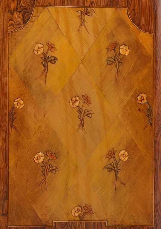 A Gustavian marquetry commode by J. Hultsten (master in Stockholm 1773-94).