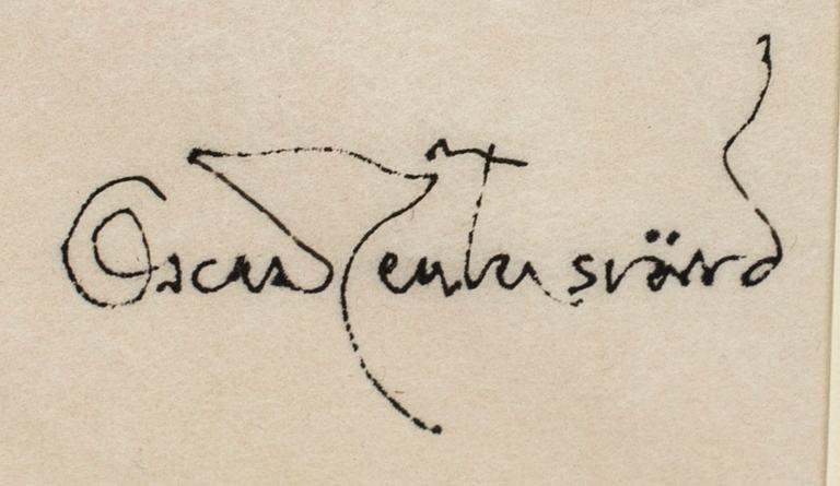 OSCAR REUTERSVÄRD, akvarell, signerad.