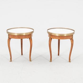 Pair of Louis XV-style side tables, 20th century.