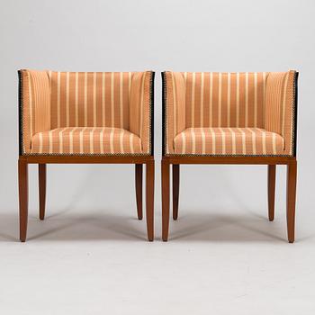 Eliel Saarinen, fåtöljer, ett par, "Saarinen house Armchair ", för Adelta 1900-talets slut.