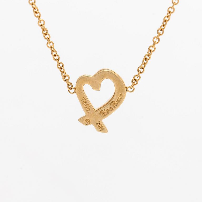 Tiffany & Co, Paloma Picasso, kaulakoru, "Loving Heart", 18K kultaa.