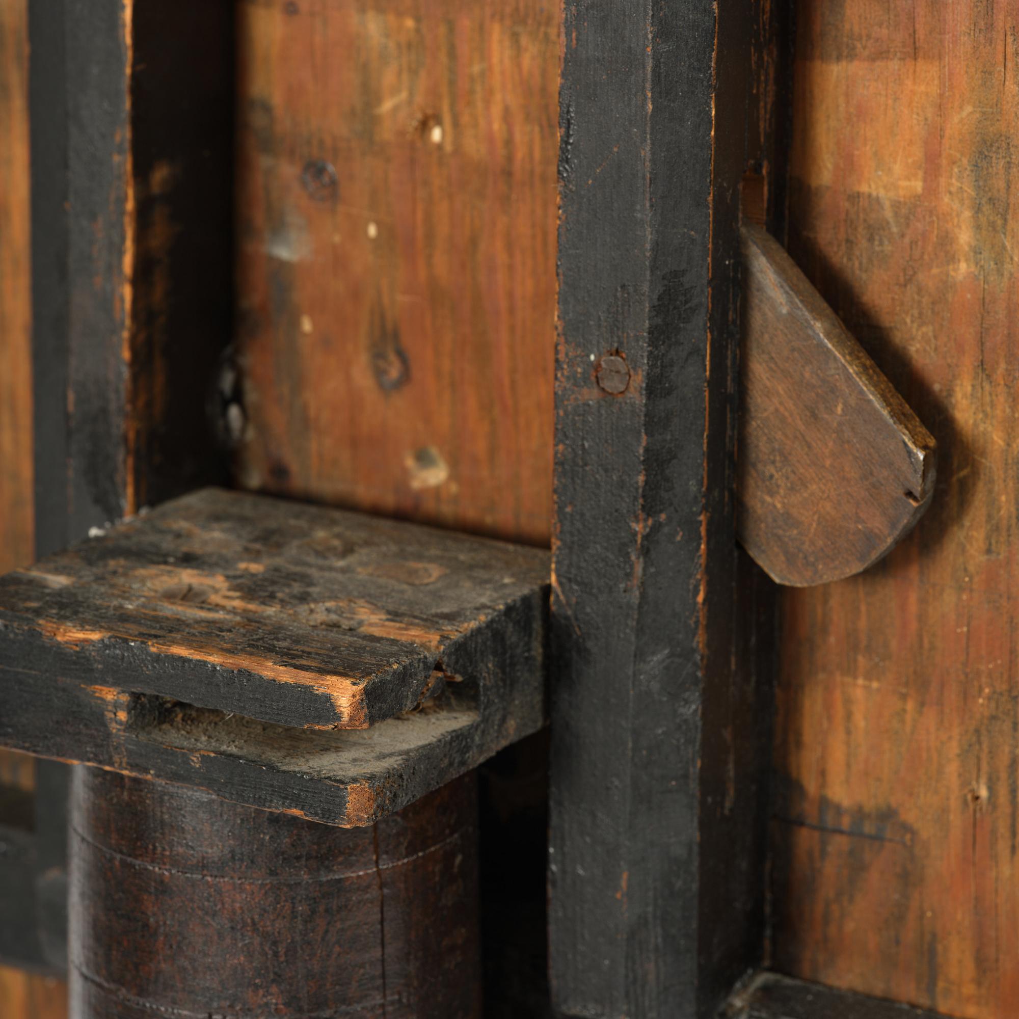 A Swedish late baroque japanned tilt-top tea table, mid 18th century.