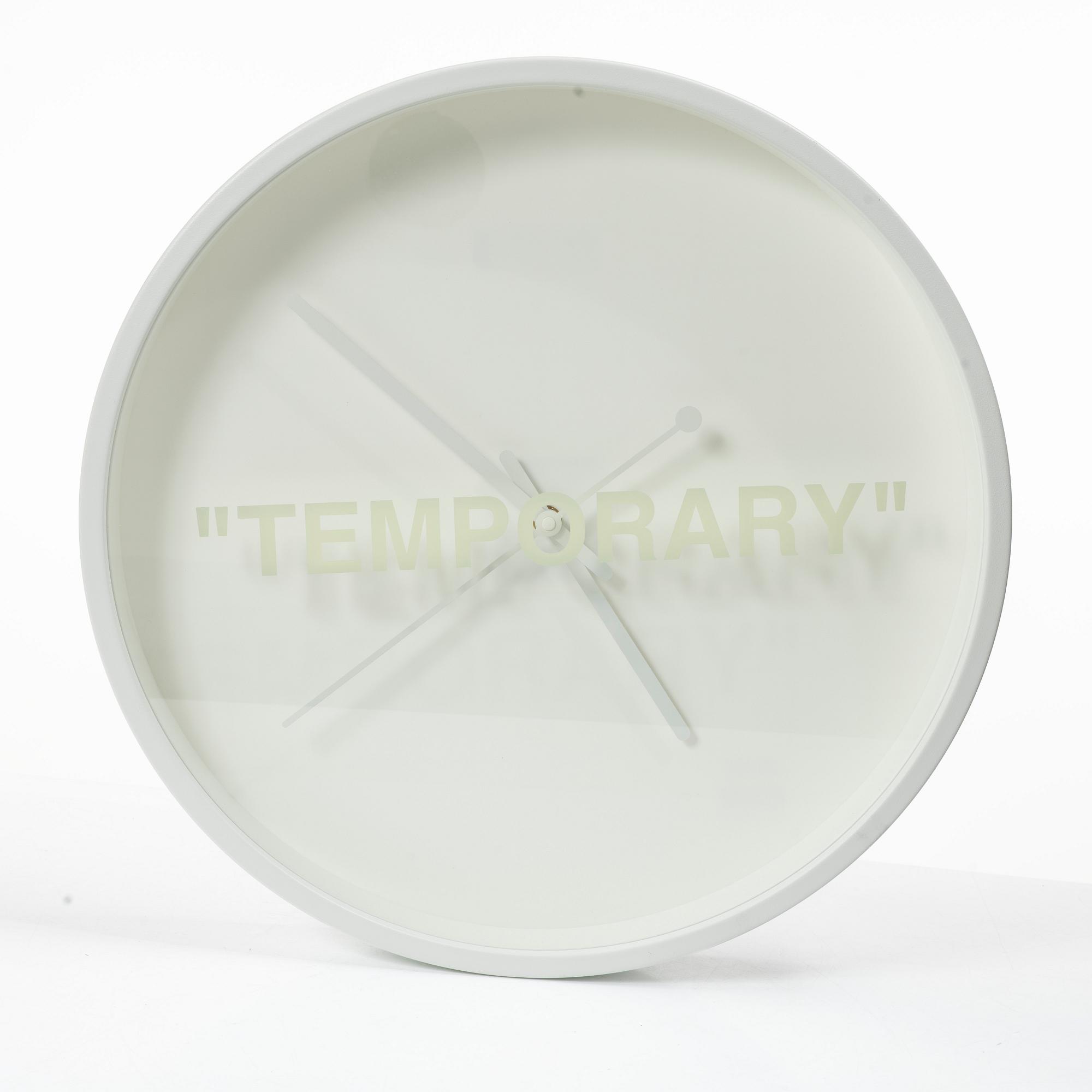 Virgil Abloh, väggur, "Temporary", Markerad, IKEA.