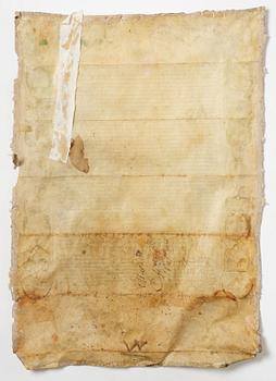 Document on vellum, Rome, 1586.