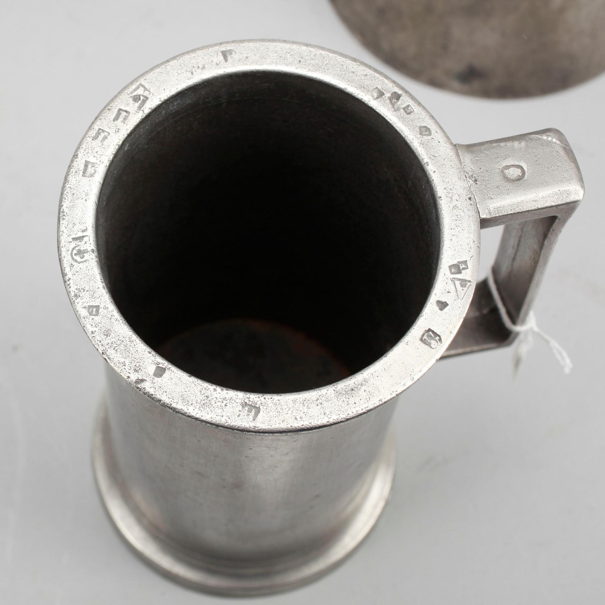 PARTI TENNFÖREMÅL, 5 delar, bla Peter Höijer, verksam 1796-1819 i Örebro.