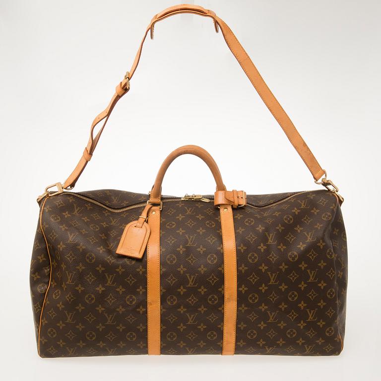 LOUIS VUITTON, "Keepall Bandoulière 60", weekend bag.