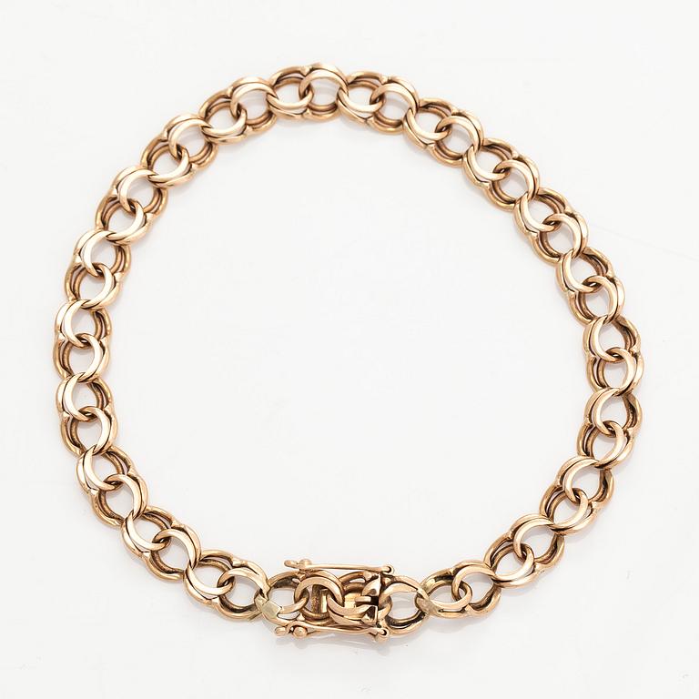 Rannekoru, Bismarck-ketju, 14K kultaa, suomalaiset leimat 1975.