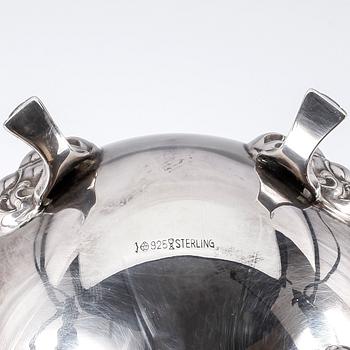 SERVIS, 3 delar, sterlingsilver, Tyskland, med svenska kontrollstämplar, 1900-tal. Vikt ca 1212 gram.