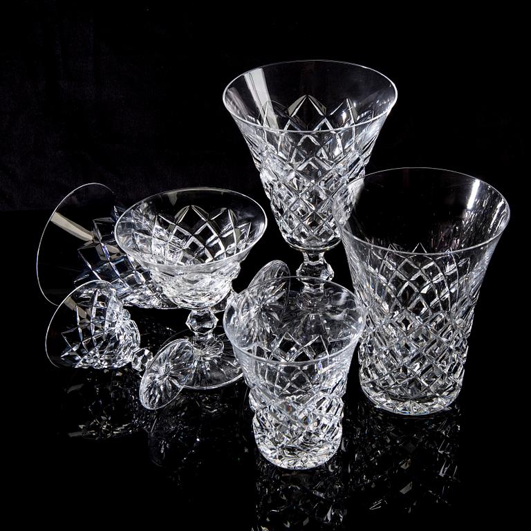 Fritz Kallenberg,a 72 pcs "Rut" glass service from kosta Boda later part of the 20th century.