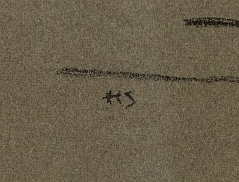 HELENE SCHJERFBECK, litograph, signed in the print, stamped Gösta Stenman a tergo.
