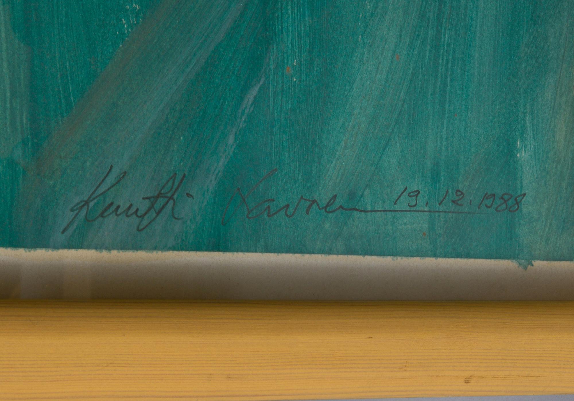 KUUTTI LAVONEN, gouache, signerad och daterad 19.12. 1988.