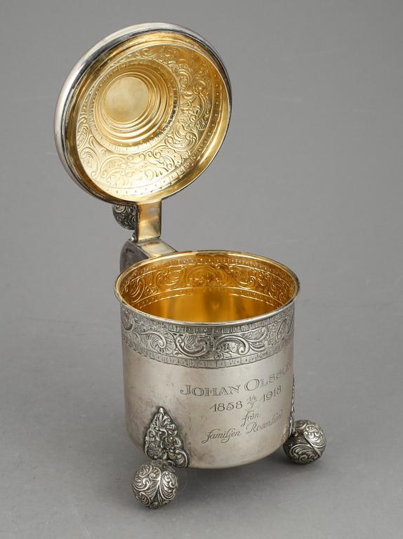 STOP, silver, K Andersson, Stockholm, 1917. Total vikt ca 565 g.