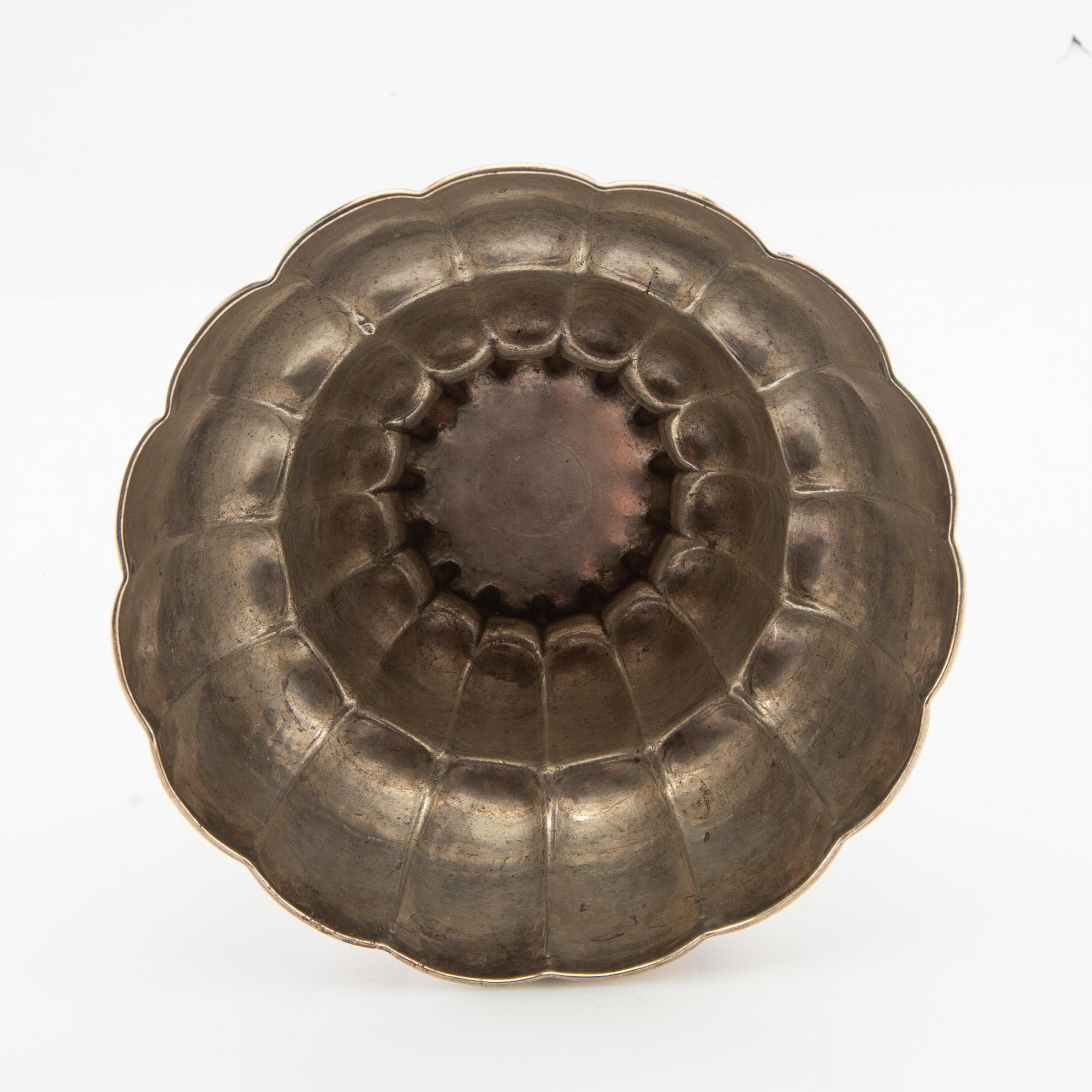 Goblet on foot Swedish import marks silver first half of the 20th century.