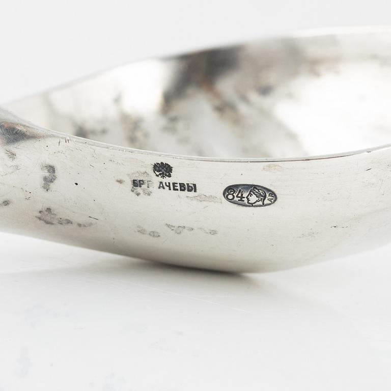 A Russian Silver Spoon, mark of Brothers Gratshew, St Petersburg 1896-1908.