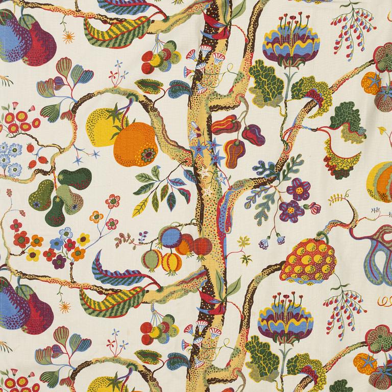 Josef Frank, gardiner, ett par, "Vegetable Tree", Firma Svenskt Tenn.