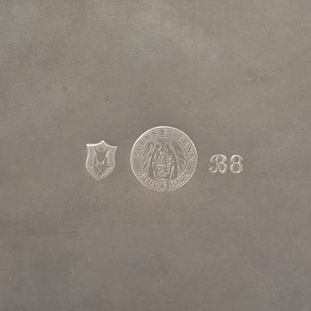 Anna Petrus, & Estrid Ericson, a pewter cigar box with cover by Svenskt Tenn, Stockholm 1928.