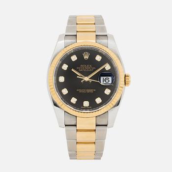ROLEX, Oyster Perpetual, Datejust, Chronometer, armbandsur, 36 mm.