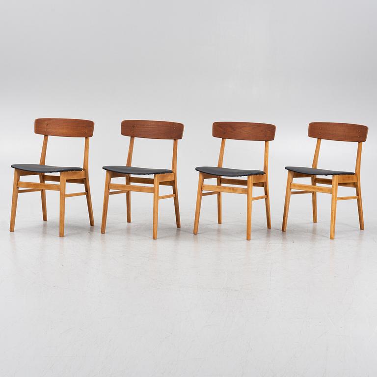 Four chairs, Fastrup, Denmark, 1960's.