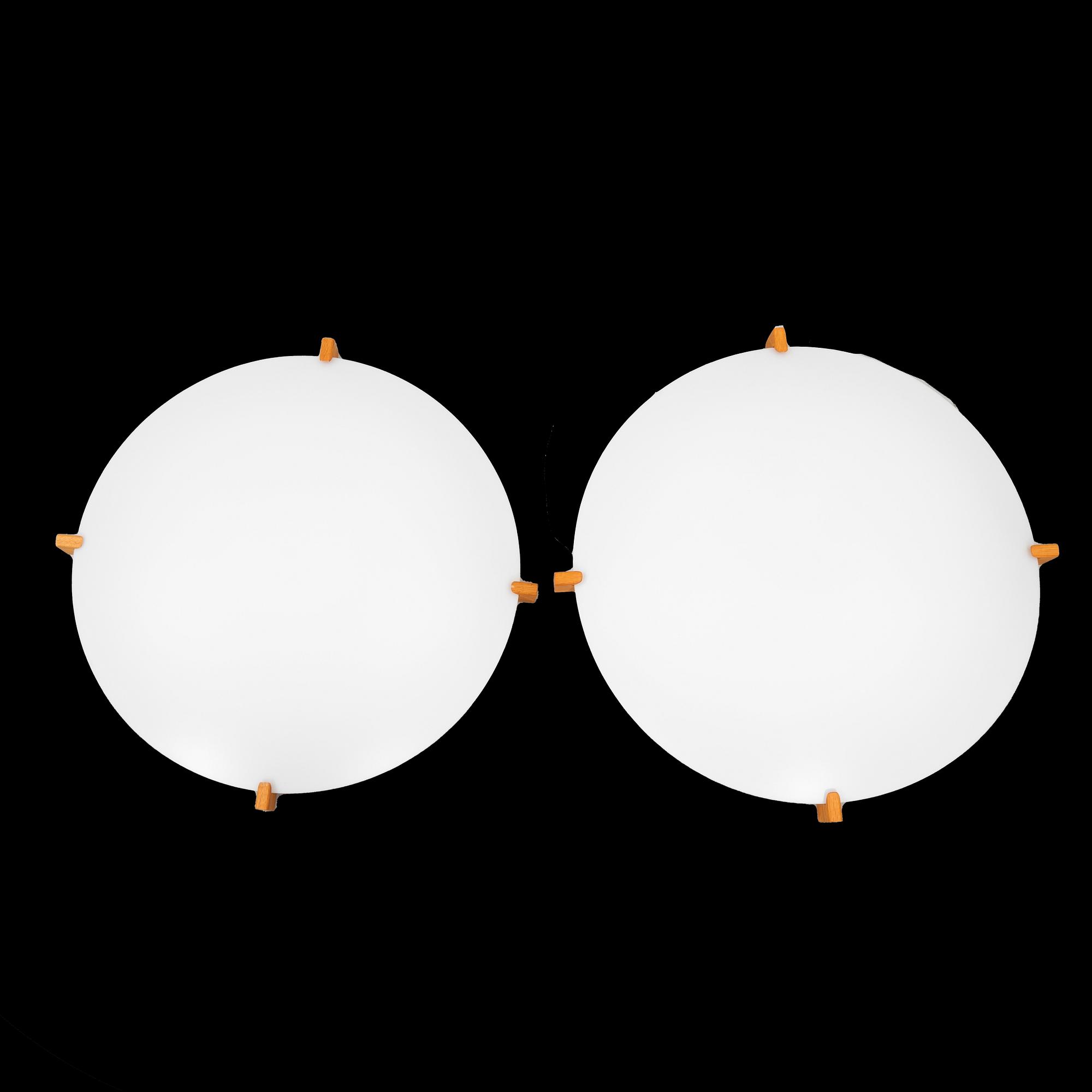 Uno & Östen Kristiansson, ceiling lamp a pair "Plafo", Luxus, second half of the 20th century.