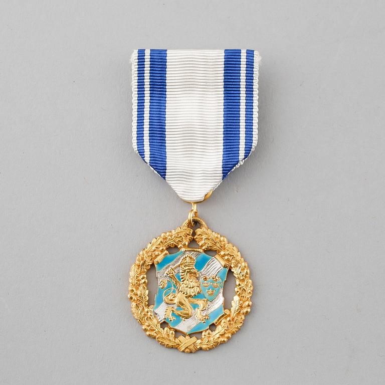 MEDALJ, 18k guld, C C Sporrong & Co, Stockholm, 1968.