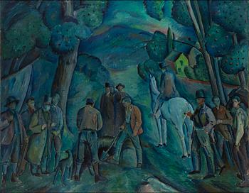 Bertil Norén, oil on canvas, signed and dated 1916.