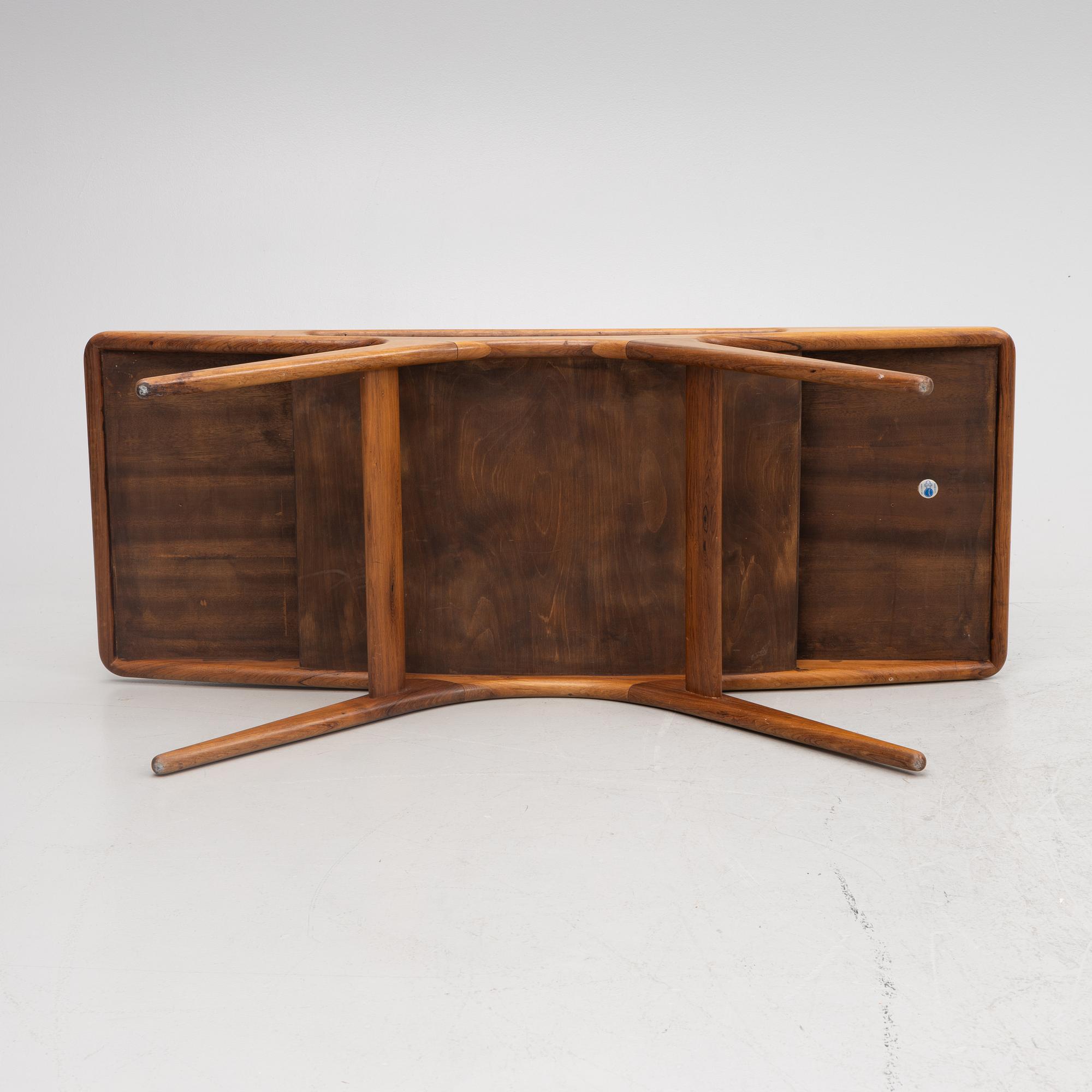 Johannes Andersen, a 'Smile' coffee table, CF Christensen, Silkeborg, Denmark, 1950's/60's.
