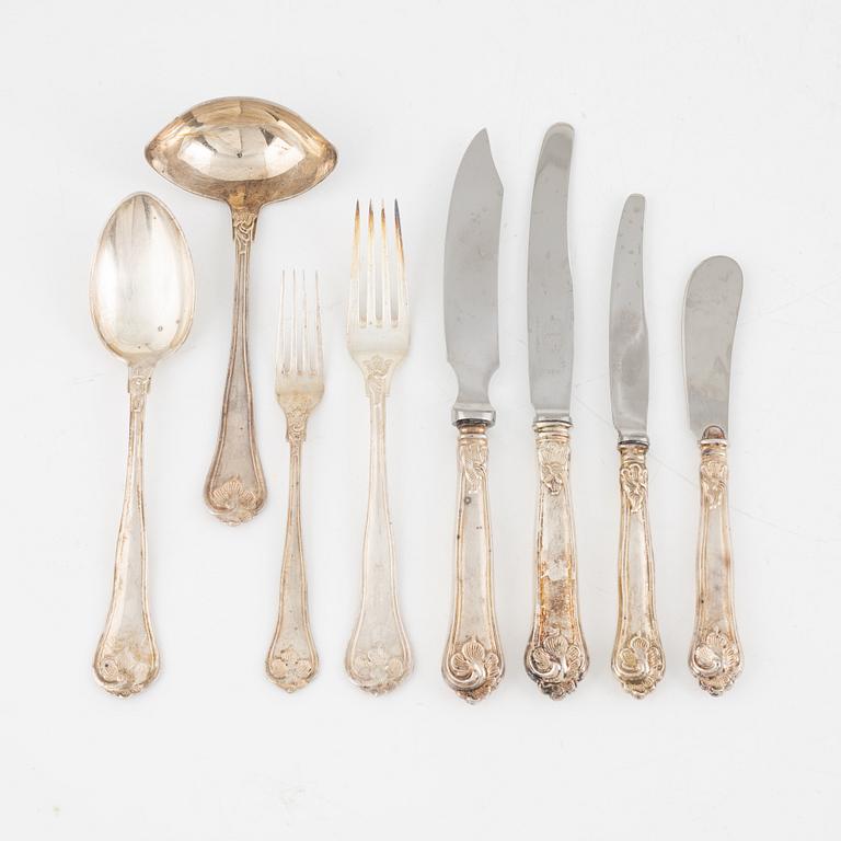 A Danish Silver Cutlery Set, 'Sachsisk', Cohr, Denmark (65 pieces).