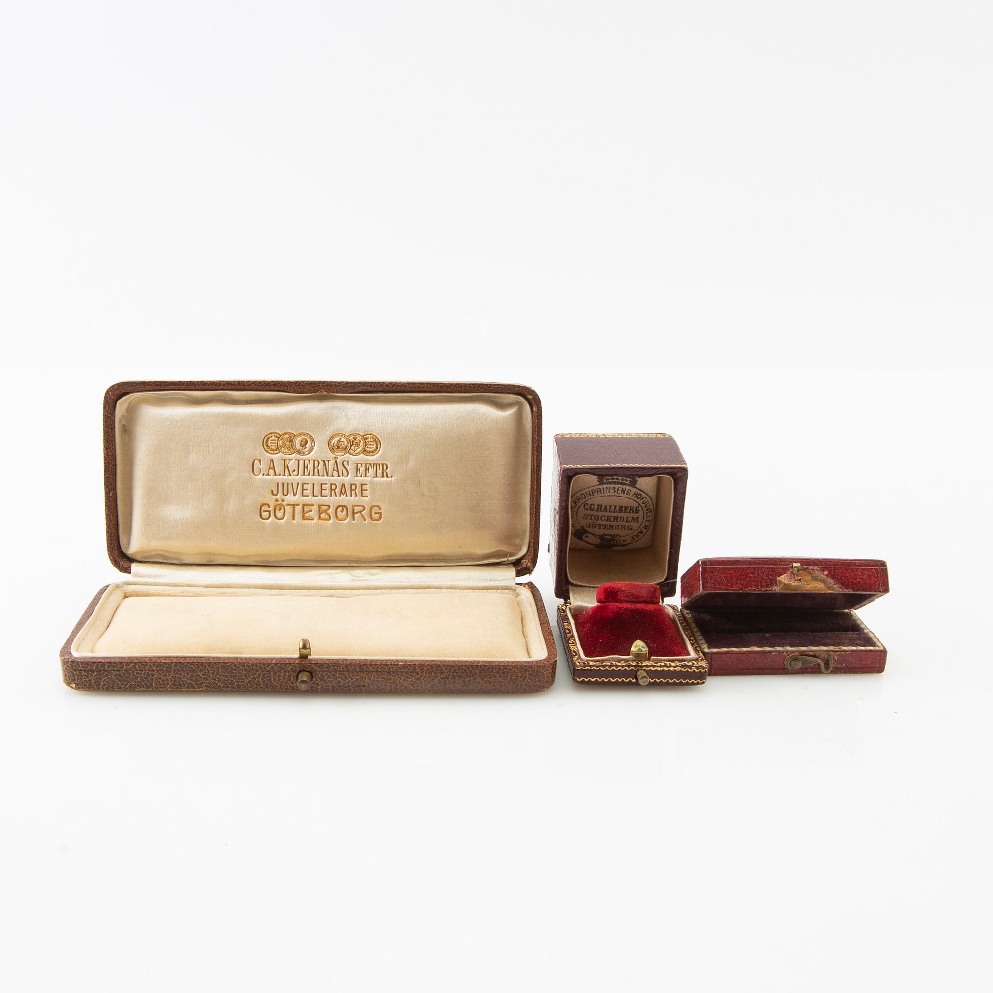 Various cases and boxes, approximately 18 pcs, first half of the 20th century.