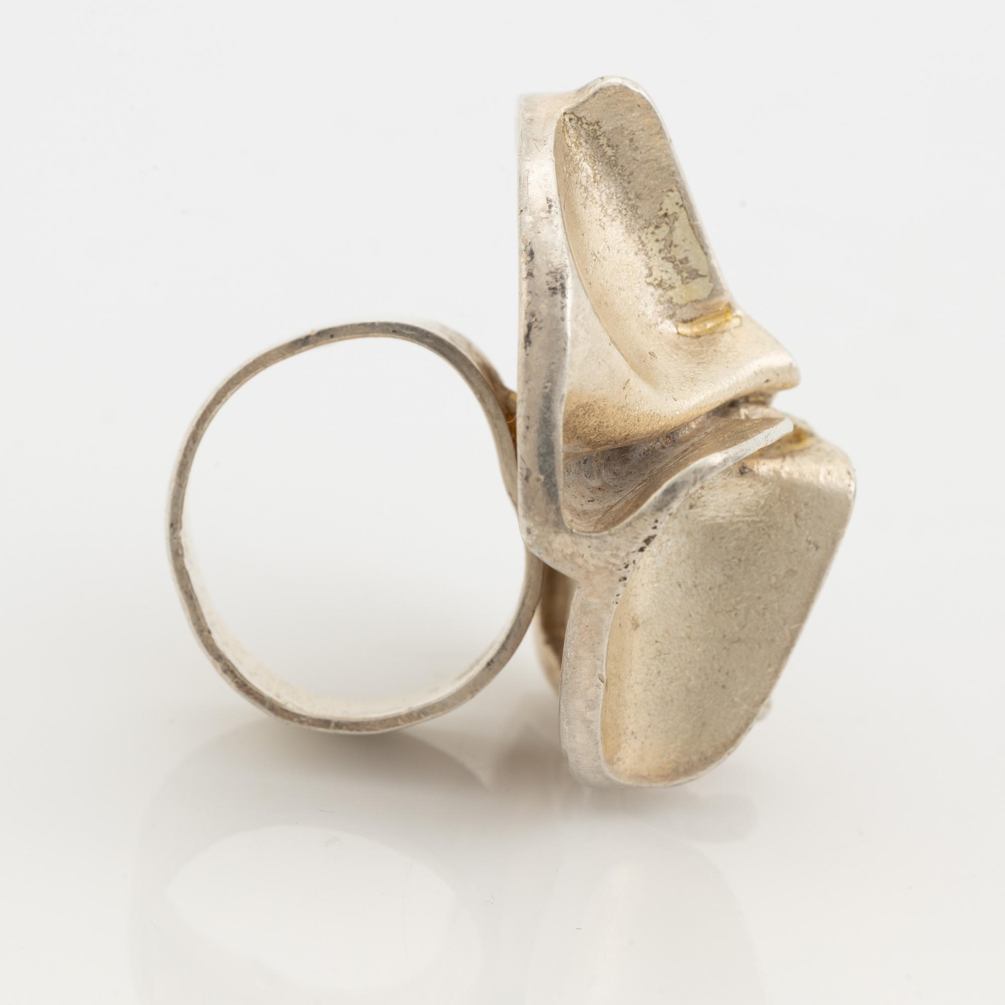 Björn Weckström, a sterling silver ring 'Jaara's dream'. Lapponia, Finland, 1971.