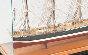 A boat model, "Pamir", made in the second half of the 20th century.