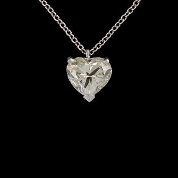HÄNGE, 18k vitguld med hjärtslipad diamant, 2.01 ct, Arezzo, Italien. Vikt 3 g.
