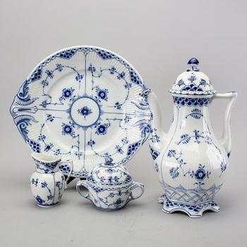 Tableware Blue fluted halvblonde Royal Copenhagen Denmark second half of the 20th century porcelain.