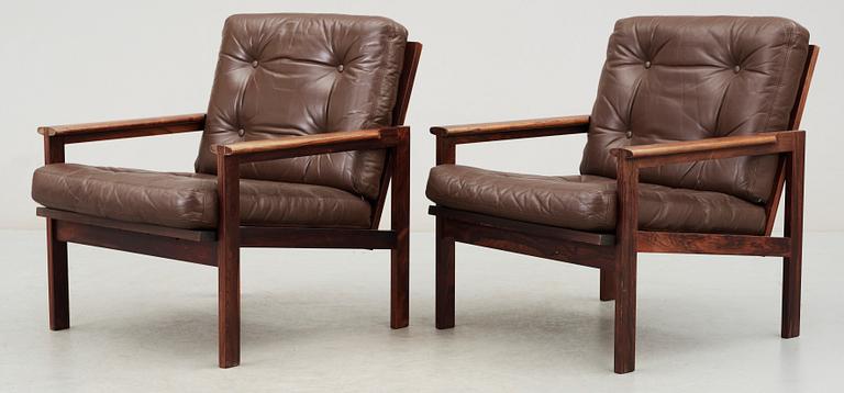 FÅTÖLJER, ett par, Illum Wikkelsö, Danmark, 1960-tal.