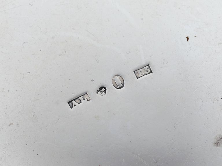 A pair of Swedish silver coasters, makers mark of Anders Lundqvist, Stockholm 1825.