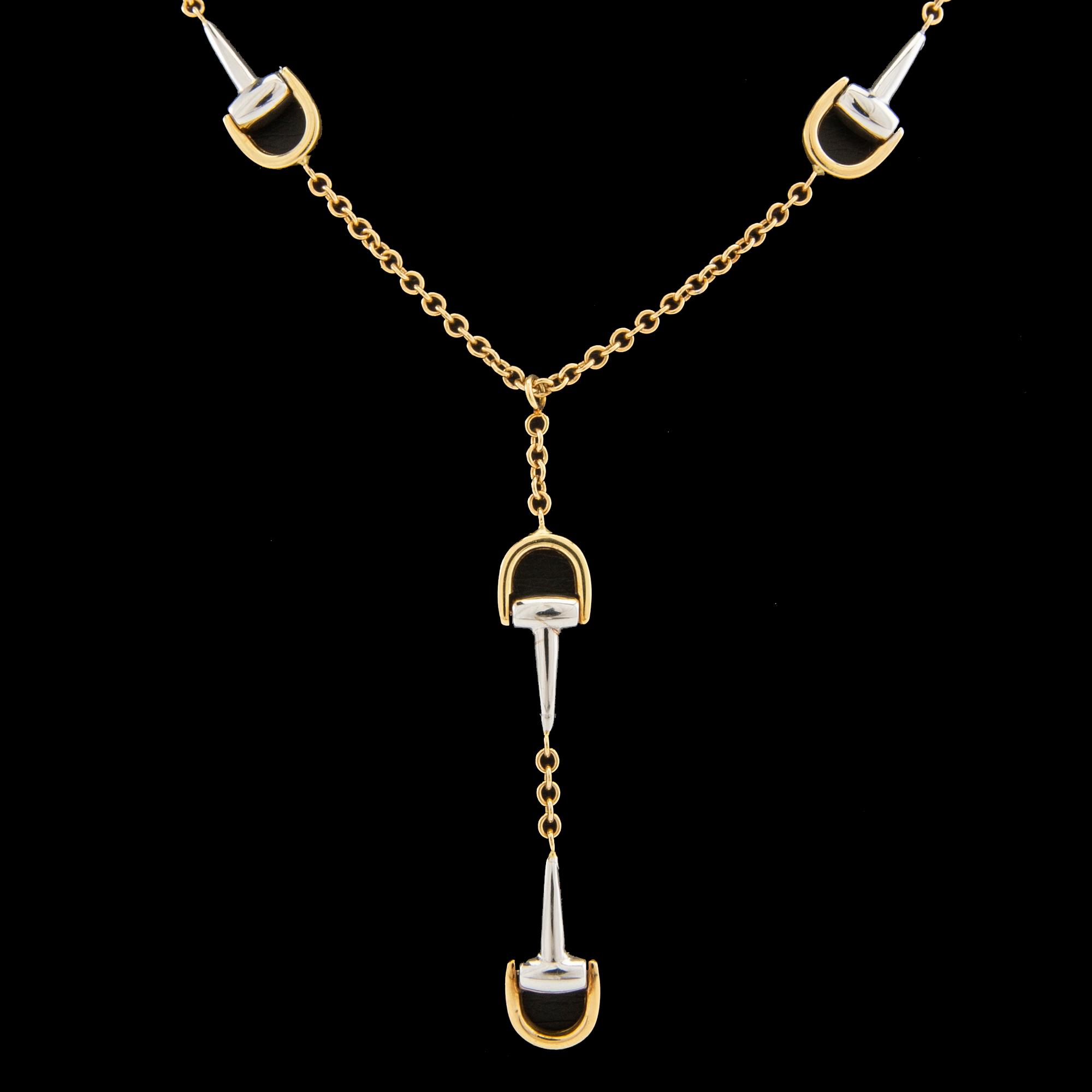 Necklace 18K red and white gold, Italy.