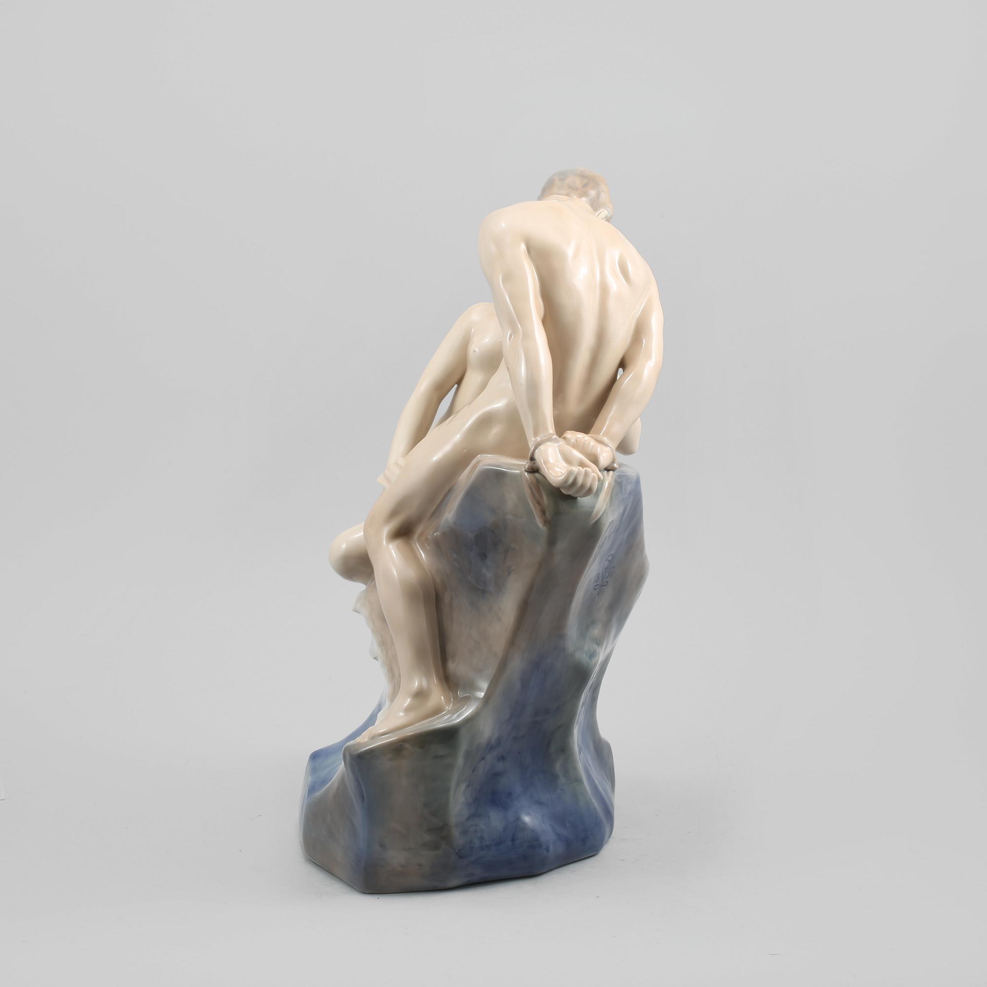 FIGURIN, porslin, Theodor Lundberg, Royal Copenhagen, 1900-talets andra hälft.