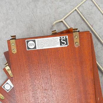 NILS & KAJSA STRINNING, a 'String' mahogany veneered shelf system, 1962.