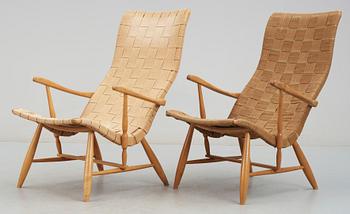 FÅTÖLJER, ett par, möjligen, Yngve Ekström, 1900-talets mitt.