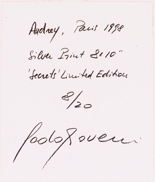 Paolo Roversi, "Audrey, Paris, 1998".